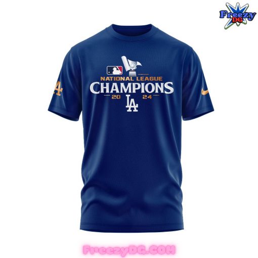 Los Angeles Dodgers Let’s Go National League Champions 2024 Blue T-Shirt