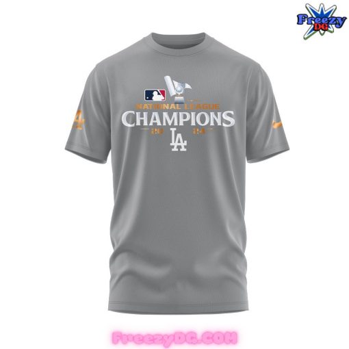 Los Angeles Dodgers Let’s Go National League Champions 2024 Gray T-Shirt