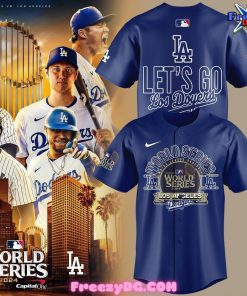 Los Angeles Dodgers Let’s Go Royal 2024 World Series Blue Baseball Jersey