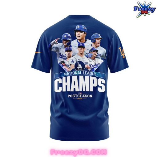 Los Angeles Dodgers National League Champions 2024 Blue T-Shirt