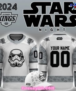 Los Angeles Kings x Star Wars Night Custom 2024 White Hockey Jersey