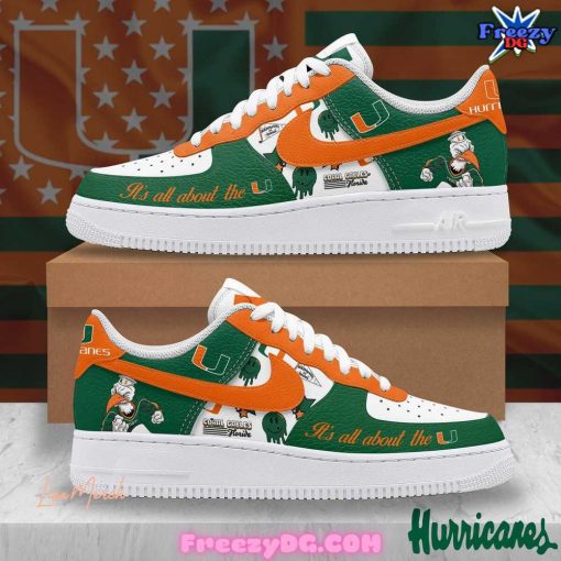 Miami Hurricanes Coral Gables Nike Air Force 1