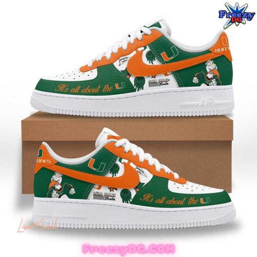 Miami Hurricanes Coral Gables Nike Air Force 1