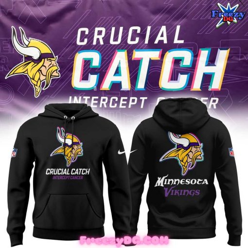 Minnesota Vikings Crucial Catch Intercept Cancer 2024 Hoodie