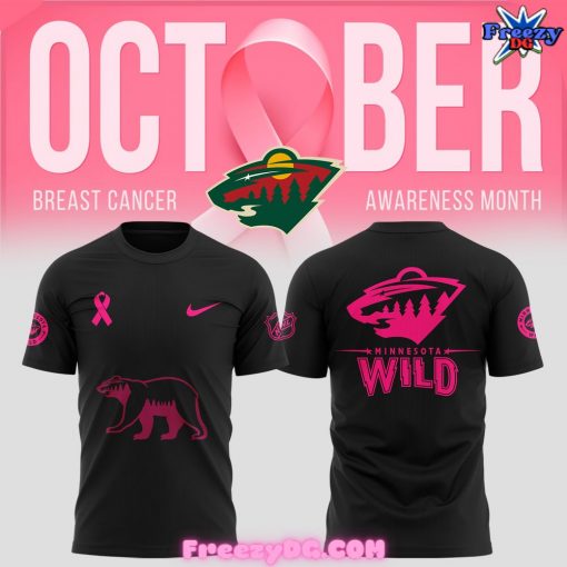 Minnesota Wild Breast Cancer Awareness Month 2024 T-Shirt