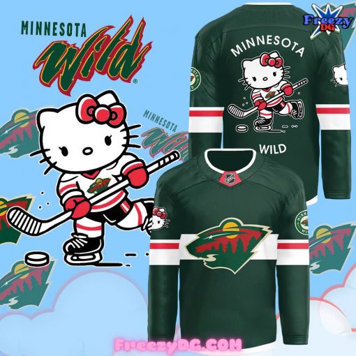 Minnesota Wild x Hello Kitty 50th Anniversary Limited Hockey Jersey