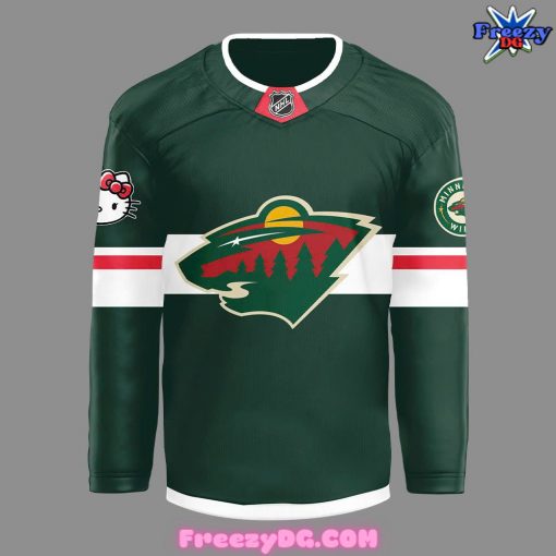 Minnesota Wild x Hello Kitty 50th Anniversary Limited Hockey Jersey