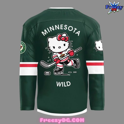 Minnesota Wild x Hello Kitty 50th Anniversary Limited Hockey Jersey