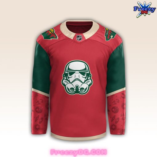 Minnesota Wild x Star Wars Night 2024 Red Hockey Jersey