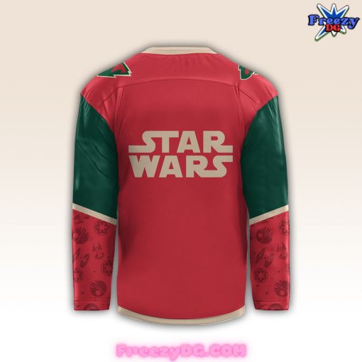 Minnesota Wild x Star Wars Night 2024 Red Hockey Jersey