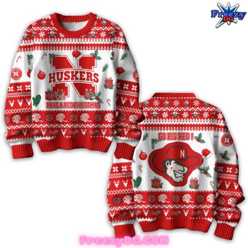 Nebraska Huskers Have a Red Christmas Sweater