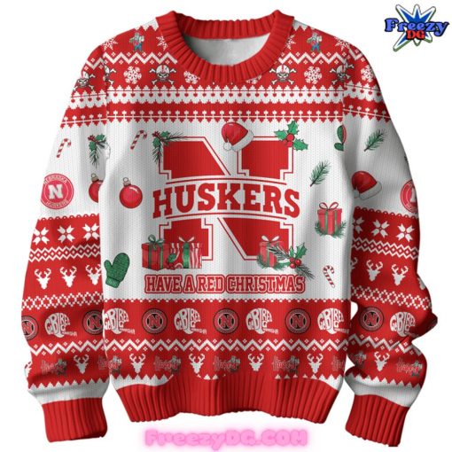 Nebraska Huskers Have a Red Christmas Sweater