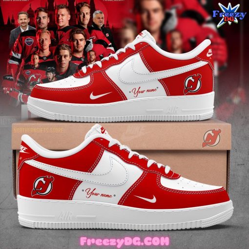 New Jersey Devils Icy Hockey Custom Nike Air Force 1