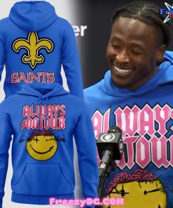 New Orleans Saints Always On Tour 2024 Blue Hoodie