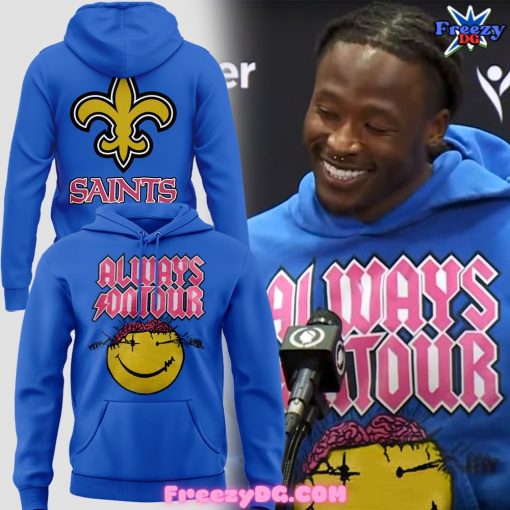 New Orleans Saints Always On Tour 2024 Blue Hoodie