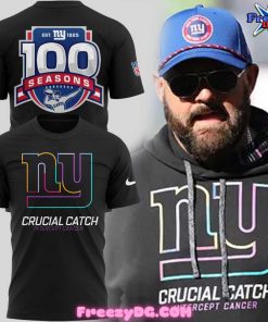 New York Giants Crucial Catch 100 Seasons T-Shirt