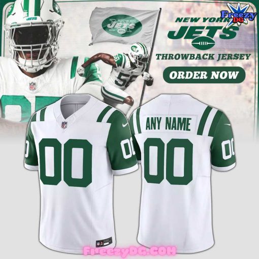 New York Jets Throwback Custom 2024 Football Jersey