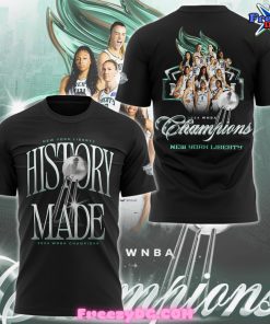 New York Liberty History Made WNBA Champion 2024 Black T-Shirt