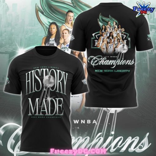 New York Liberty History Made WNBA Champion 2024 Black T-Shirt