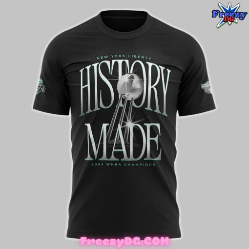 New York Liberty History Made WNBA Champion 2024 Black T-Shirt