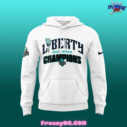 New York Liberty WNBA Champions 2024 White Hoodie