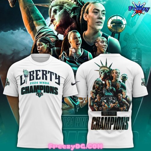 New York Liberty WNBA Champions 2024 White T-Shirt