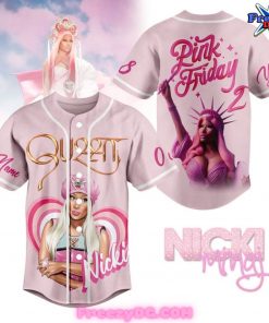 Nicki Minaj Pink Friday Custom Pink Baseball Jersey