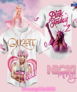 Nicki Minaj Pink Friday Custom White Baseball Jersey