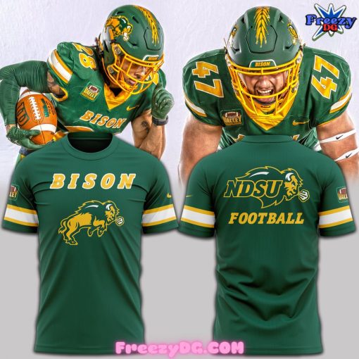 North Dakota State Bison Football 2024 Green T-Shirt