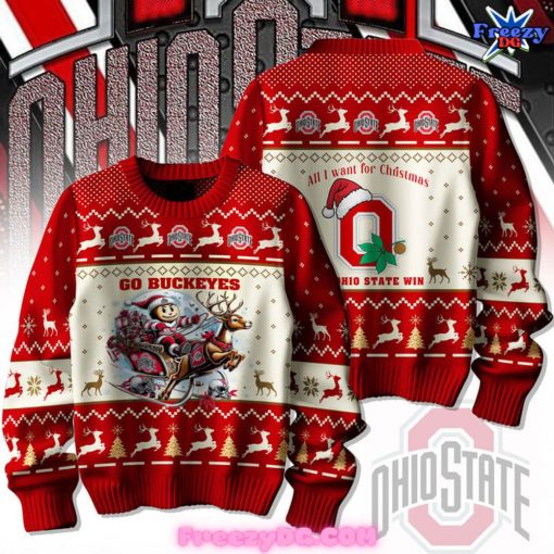 Ohio State Football All I Want For Christmas Sweater