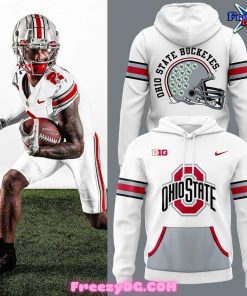 Ohio State Football Icy 2024 White Hoodie