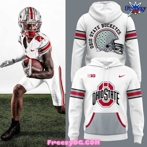 Ohio State Football Icy 2024 White Hoodie