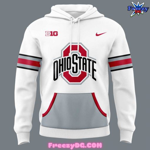 Ohio State Football Icy 2024 White Hoodie