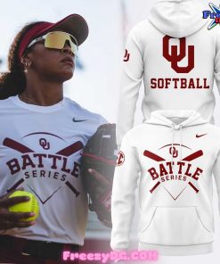 Oklahoma Football Battle Series 2024 White Hoodie