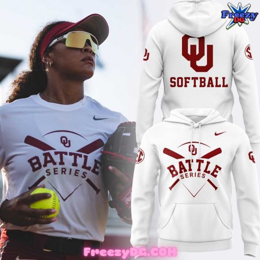 Oklahoma Football Battle Series 2024 White Hoodie