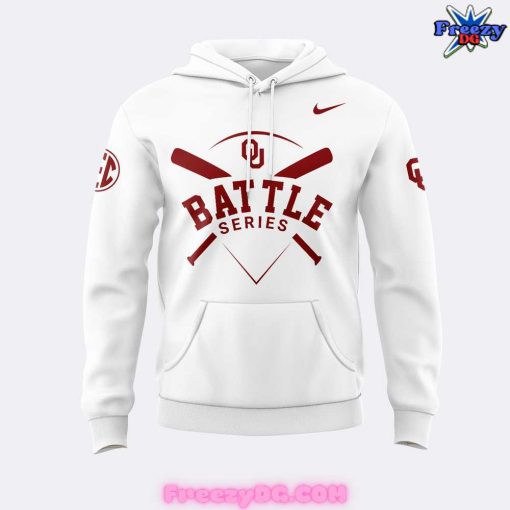 Oklahoma Football Battle Series 2024 White Hoodie