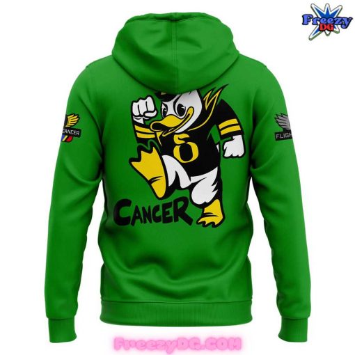 Oregon Ducks Stomp Out Cancer 2024 Green Hoodie