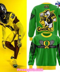 Oregon Ducks Stomp Out Cancer 2024 Green Sweatshirt