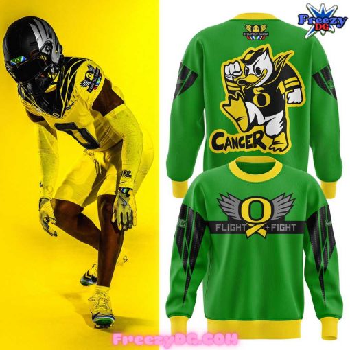 Oregon Ducks Stomp Out Cancer 2024 Green Sweatshirt