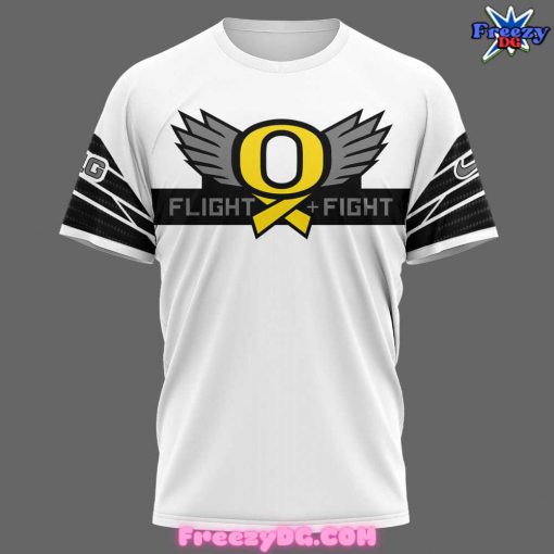 Oregon Ducks Stomp Out Cancer 2024 White T-Shirt