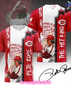 Pete Rose Charlie Hustle The Hit King Graphic T-Shirt