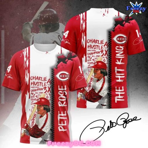 Pete Rose Charlie Hustle The Hit King Graphic T-Shirt