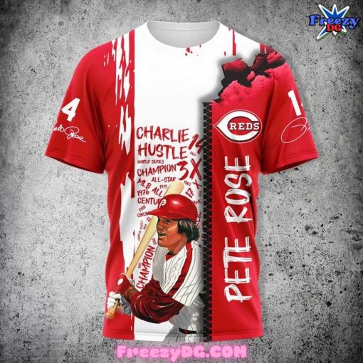 Pete Rose Charlie Hustle The Hit King Graphic T-Shirt