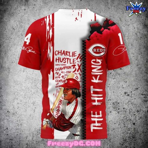 Pete Rose Charlie Hustle The Hit King Graphic T-Shirt