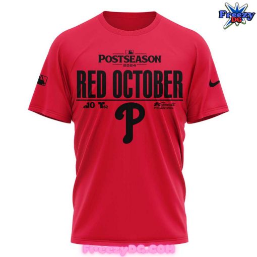 Philadelphia Phillies Red October Postseason 2024 T-Shirt