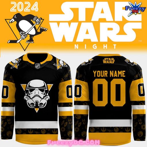 Pittsburgh Penguins x Star Wars Night 2024 Black Hockey Jersey