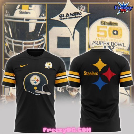 Pittsburgh Steelers 50th Anniversary Super Bowl IX T-Shirt