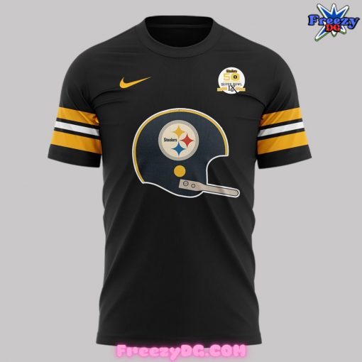 Pittsburgh Steelers 50th Anniversary Super Bowl IX T-Shirt