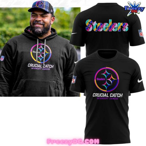 Pittsburgh Steelers NFL Crucial Catch Intercept Cancer 2024 T-Shirt