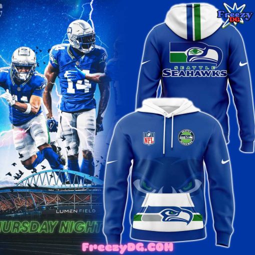 Royal Seattle Seahawks Throwback Blue Hoodie